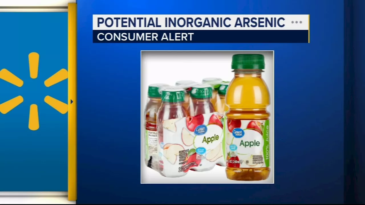 Walmart recalls apple juice sold in 25 states due to elevated arsenic levels