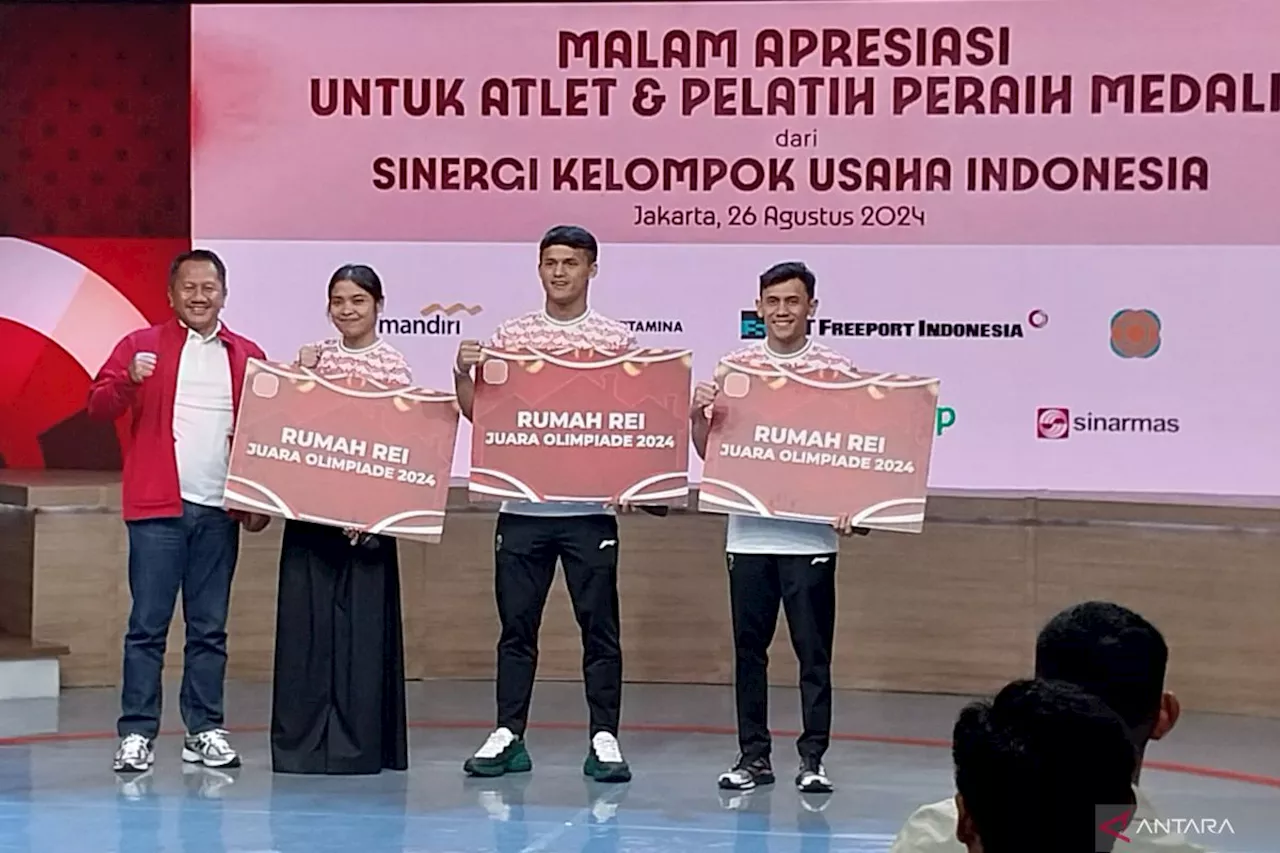 Tiga atlet peraih medali Olimpiade Paris dapat hadiah rumah dari REI