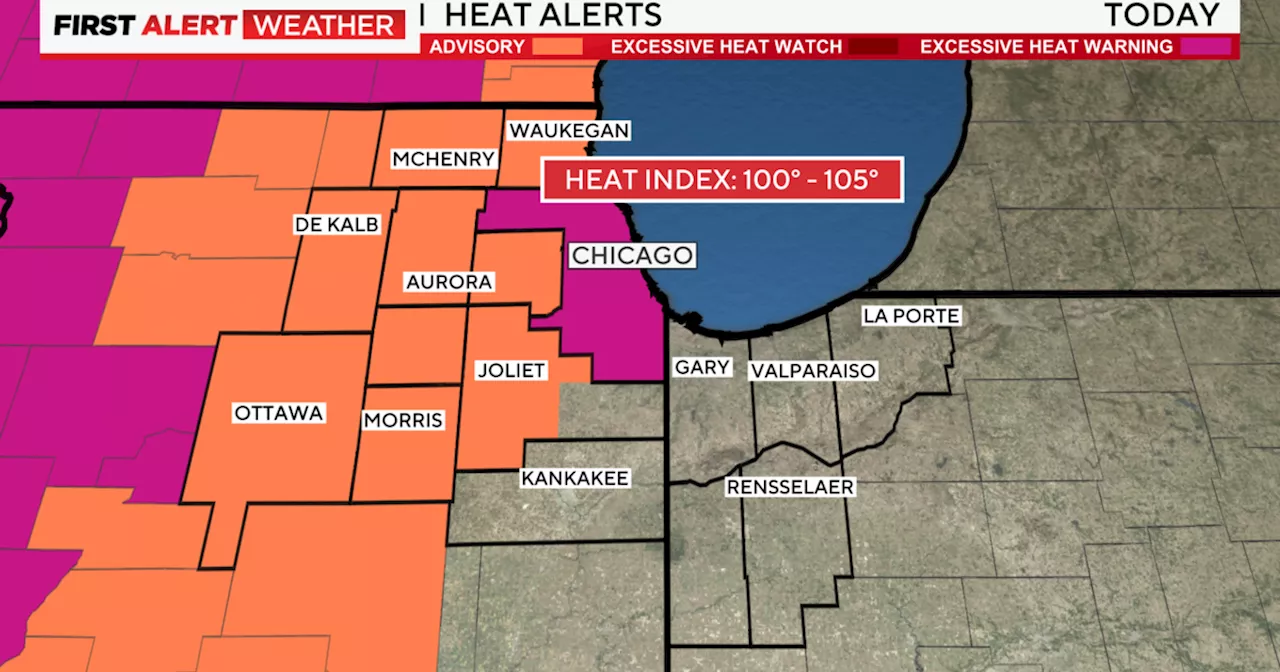 Excessive heat watch in effect for Chicago area with heat index values near 100