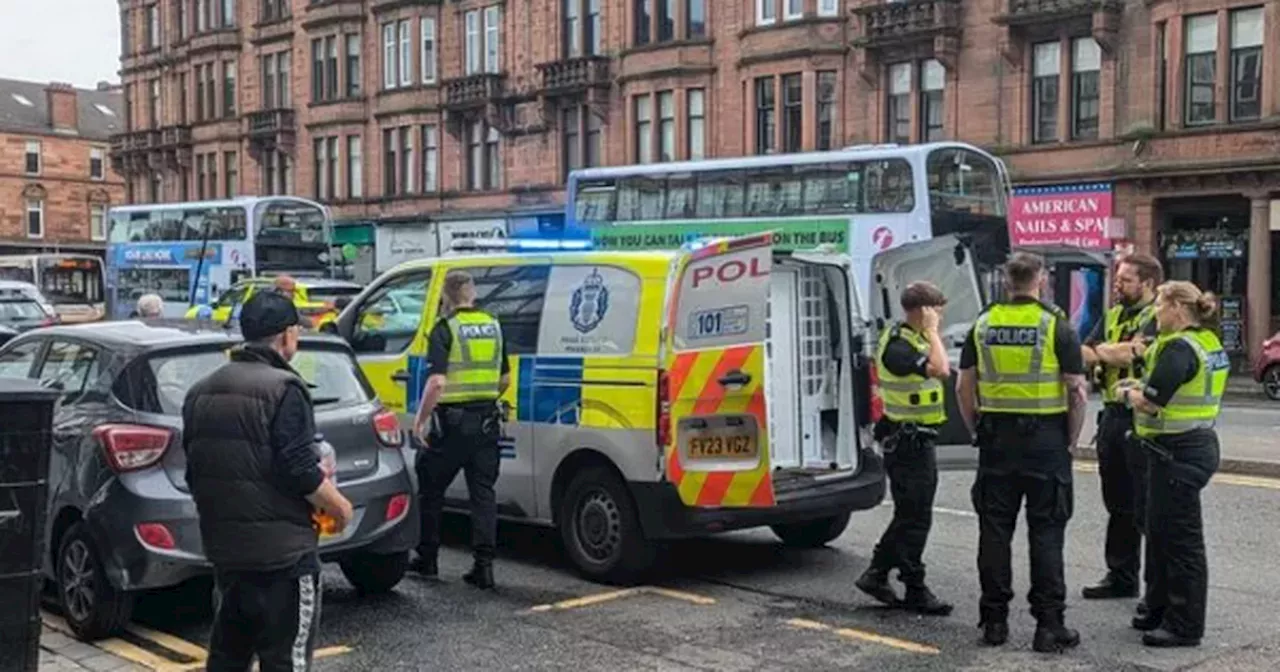 Cops race to Glasgow city centre after 'disturbance' on bus as one man arrested