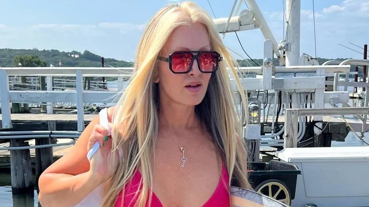 Caprice Bourret, 52, shows off her incredible physique in a skimpy pink bikini as she takes on some...