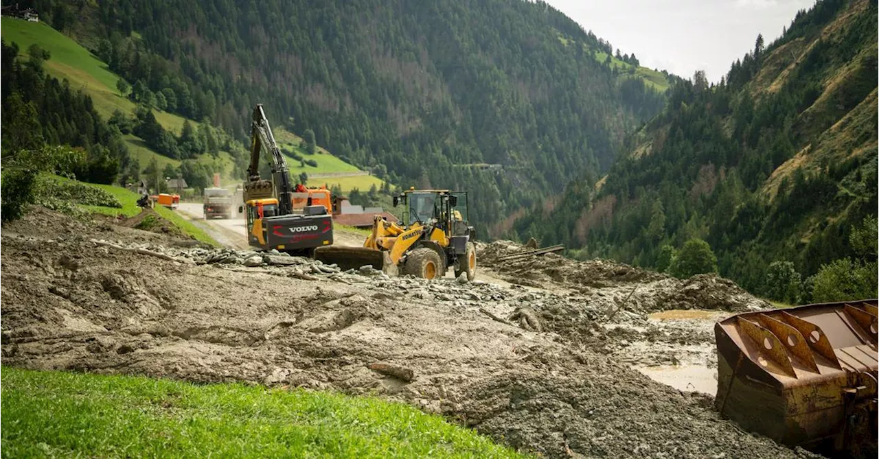 Unwetter und Starkregen: Prägraten in Osttirol auf der Straße nicht erreichbar