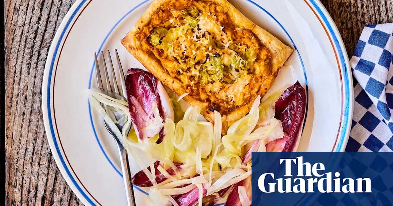 Rukmini Iyer’s quick and easy recipe for crab and leek tarts with chicory salad