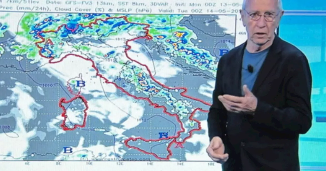 Meteo, Sottocorona: &#034;Sacche molto grosse e importanti&#034;, dove scoppiano i temporali