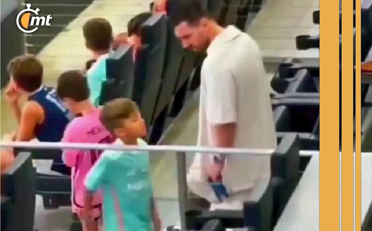 Messi fue ignorado por el hijo de Luis Suárez en el estadio