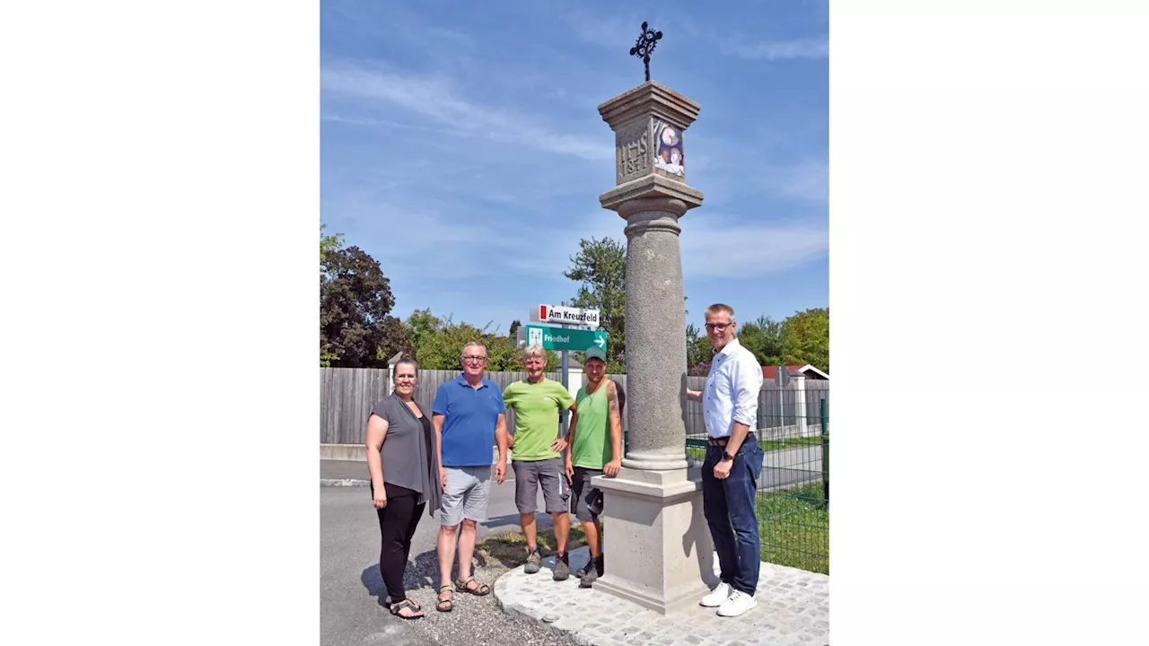 Pestsäule am Kreuzfeld erstrahlt in neuem Glanz