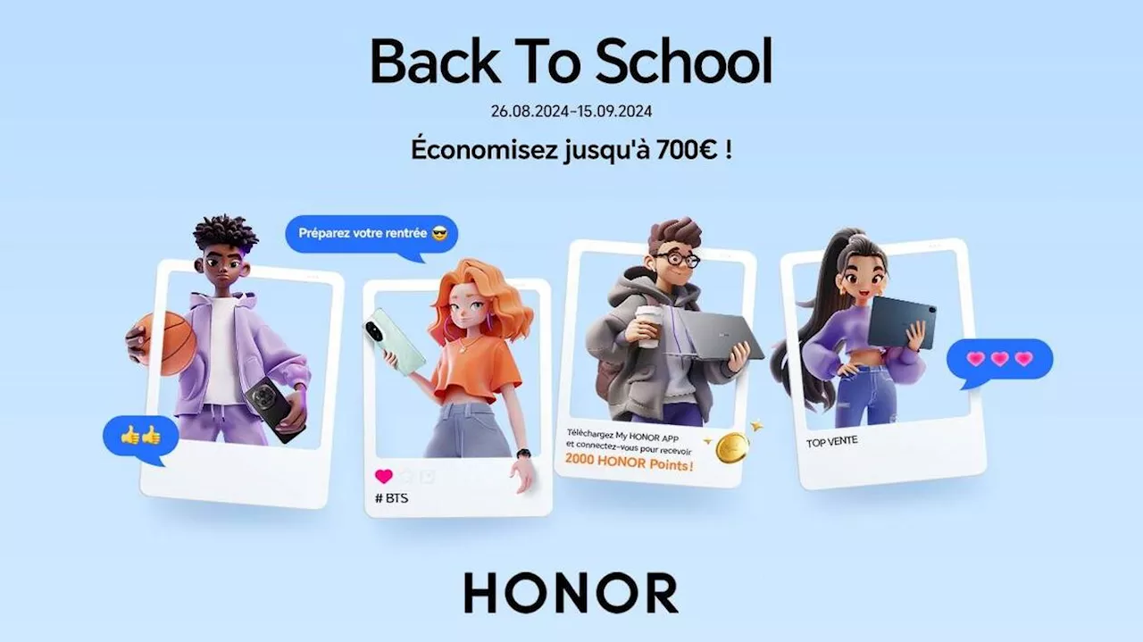 Back To School chez HONOR : des promos sur les smartphones stars pour la rentrée