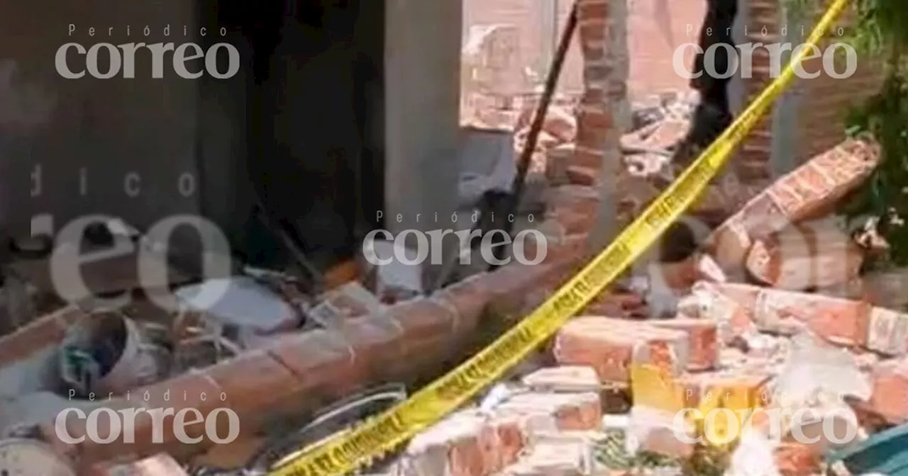 Explosión de pirotecnia en Dolores Hidalgo deja una vivienda hecha pedazos