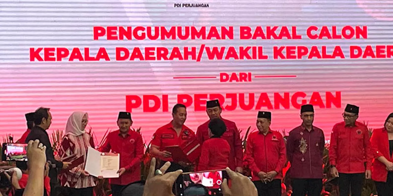 PDIP Umumkan 6 Cakada Gelombang Ketiga, Tak Ada Anies-Rano untuk Jakarta