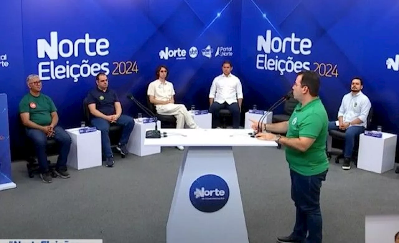 Candidatos à Prefeitura de Manaus participam de debate na TV Norte Amazonas, afiliada do SBT