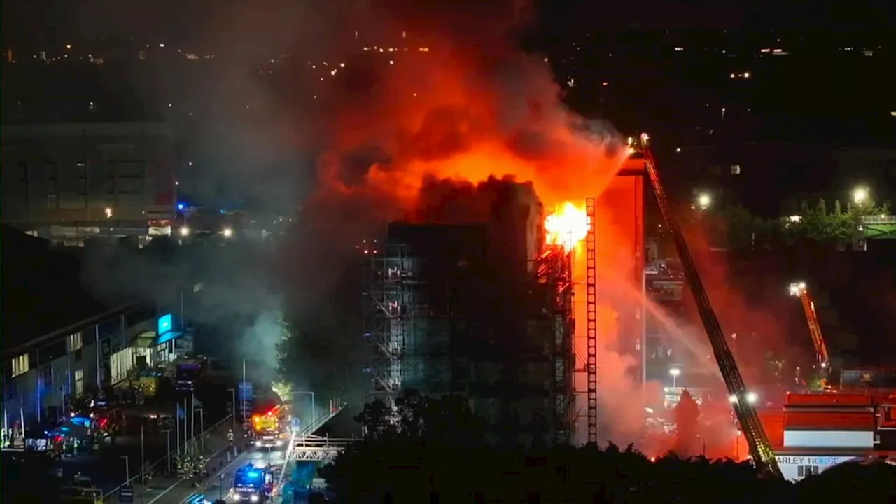 Over 200 firefighters respond to fire at east London tower block