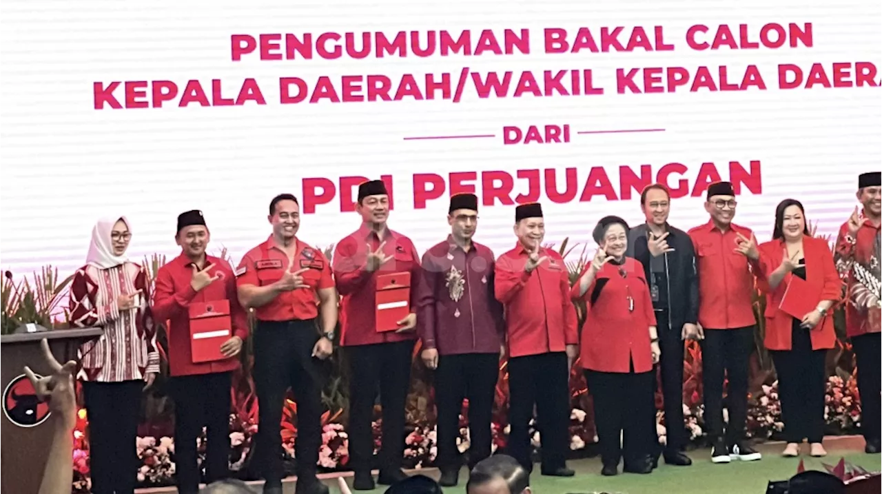 Resmi Diusung PDIP Maju di Pilgub Banten, Airin Senyum dan Salam Metal Foto Bareng Megawati