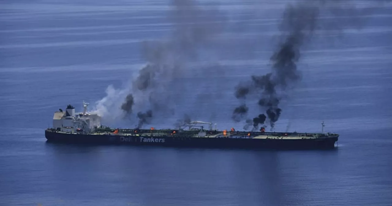 Greek-flagged tanker is burning after Houthi attacks