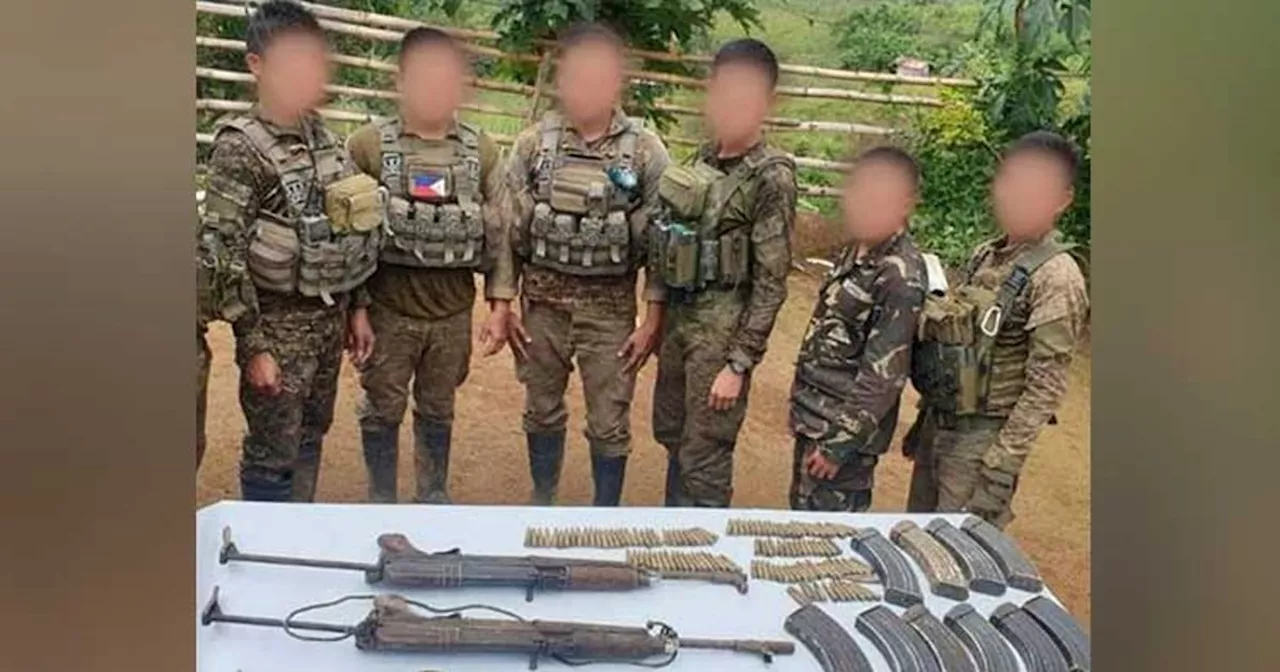 Troops recover hidden firearms of NPA