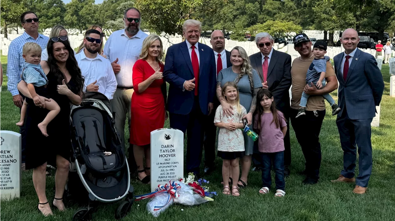 Trump Flashes a Thumbs Up and Smile in Photo at Graves of Fallen Marines