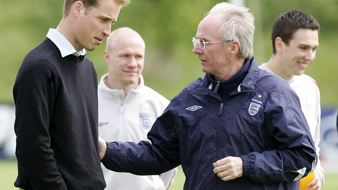 Prince William pays emotional tribute to Sven-Göran Eriksson after former England boss dies aged 76...