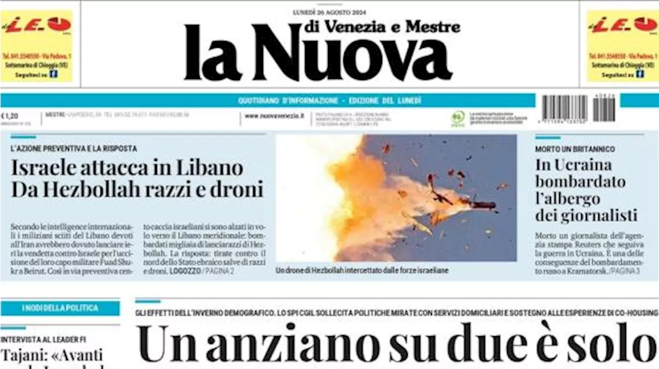 L'apertura de La Nuova Venezia: 'Il primo punto per il Venezia arriva a Firenze'