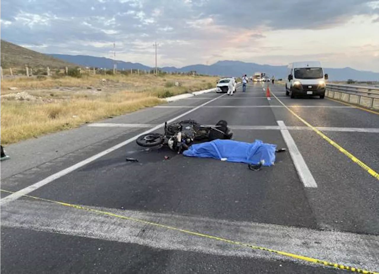 Muere motociclista en la carretera 57, en Ramos Arizpe