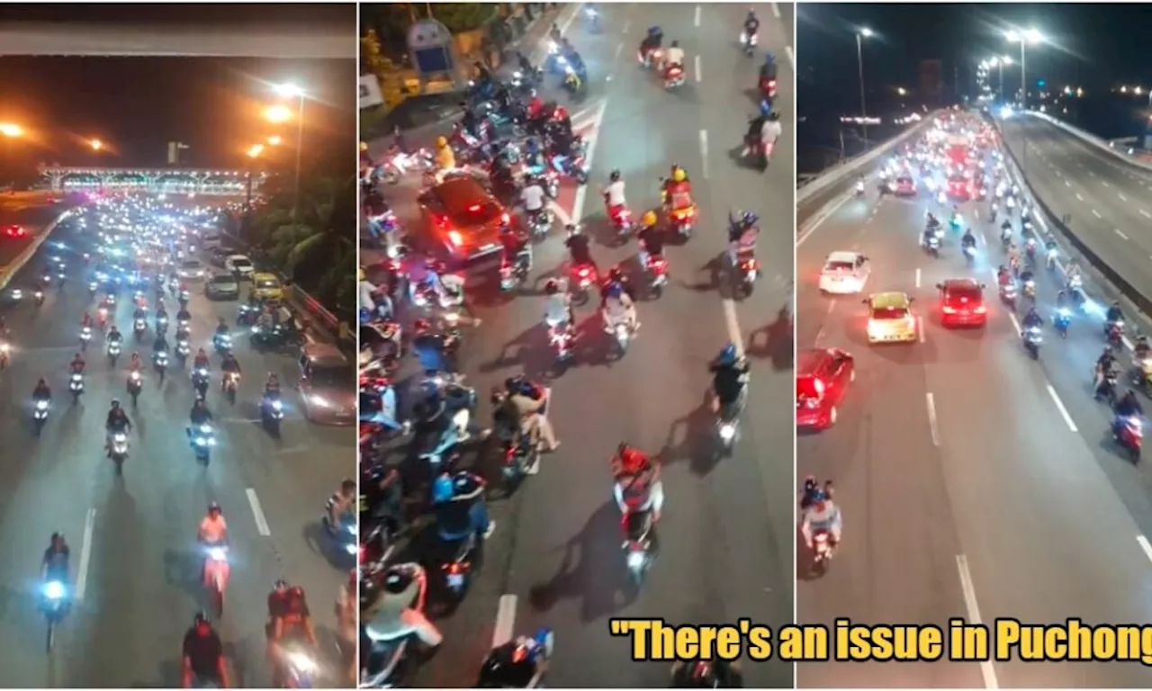 Sea of Mat Rempits Spotted Again, This Time Causing Absolute Chaos Near Puchong Toll