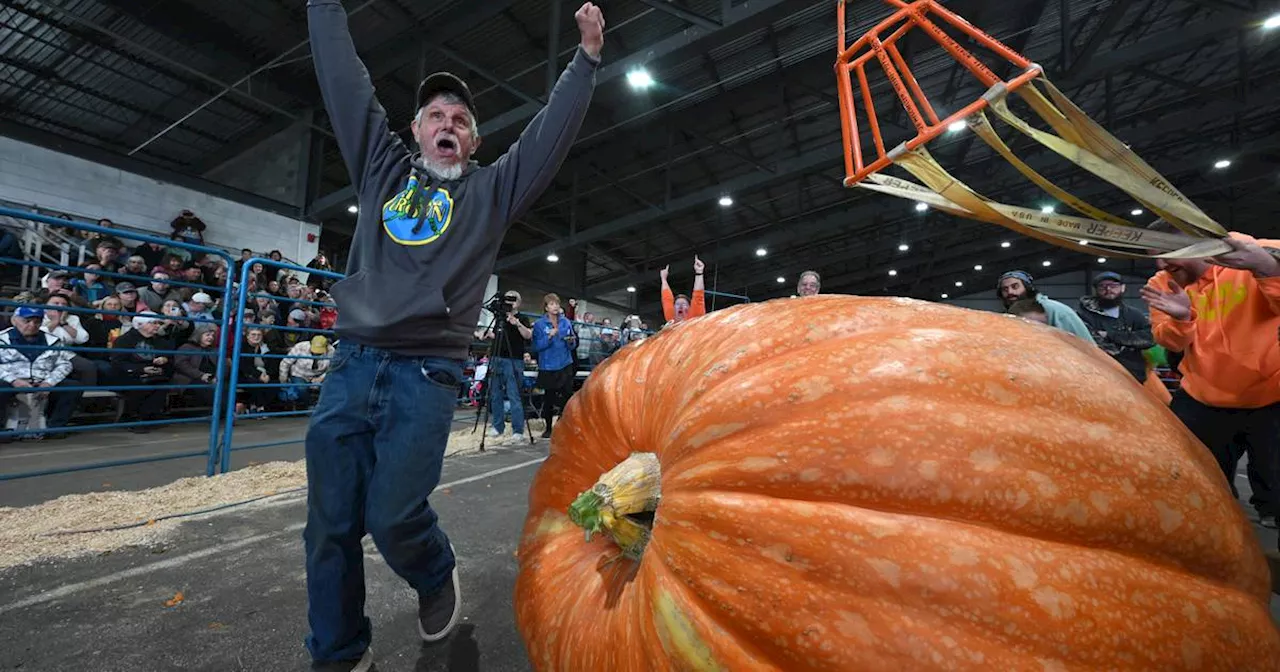 Reigning giant pumpkin champ from Anchorage takes home another win at the Alaska State Fair