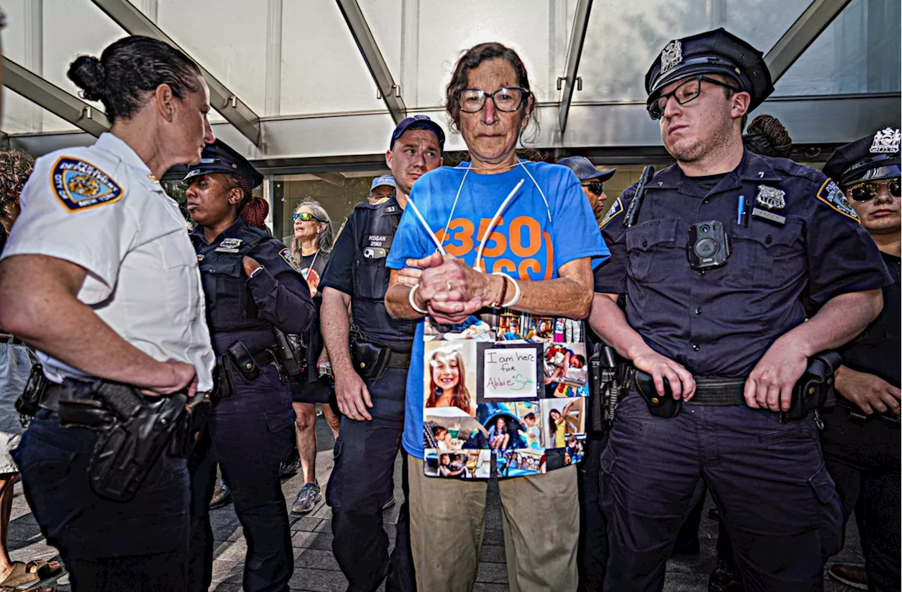 Latest climate protest in Lower Manhattan sees dozens of seniors arrested