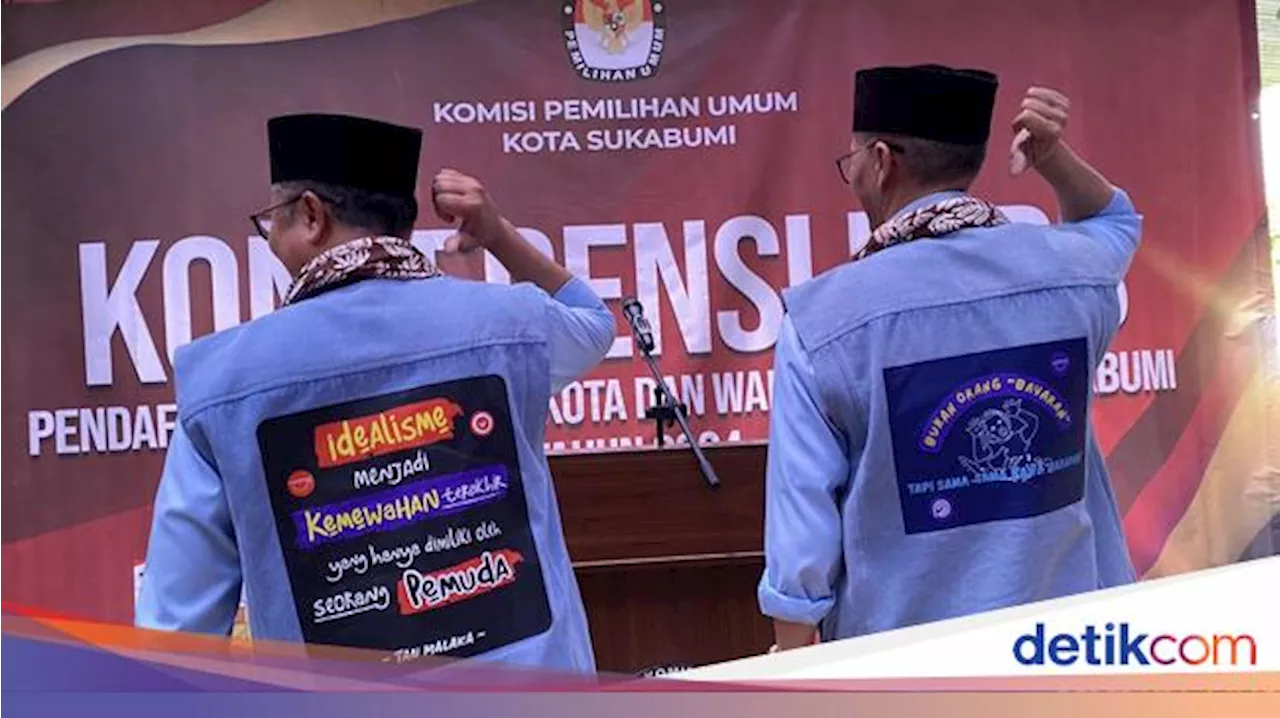 Berompi Kutipan Tan Malaka, Fahmi-Dida Daftar KPU Kota Sukabumi