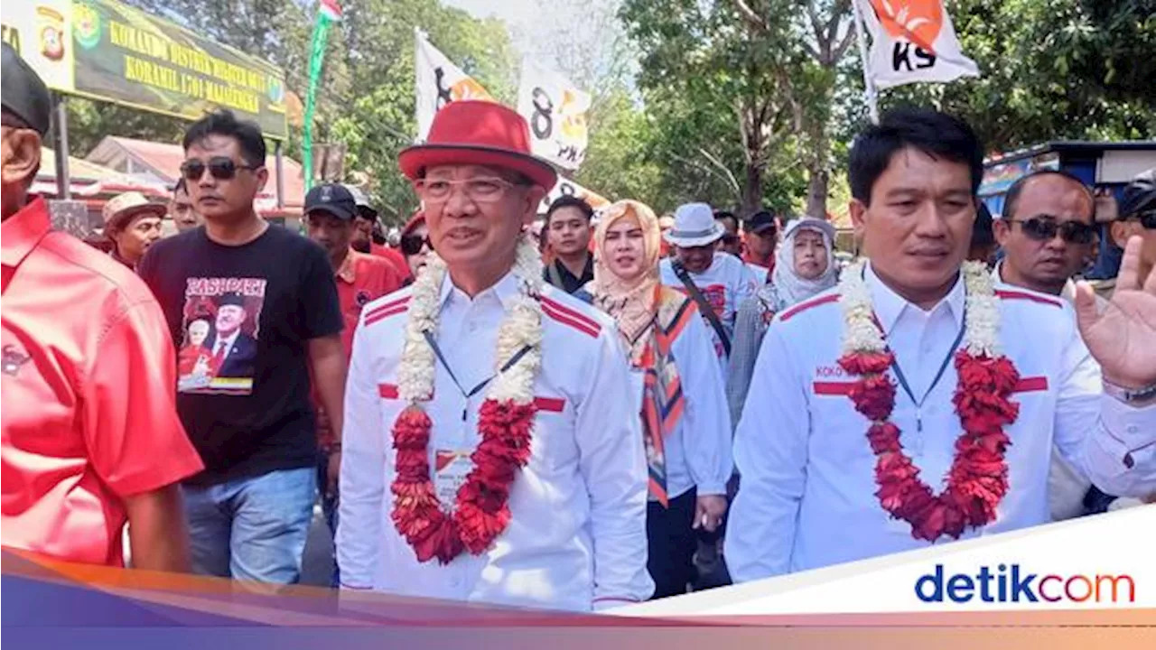 Daftar Maju Pilbup Majalengka 2024, Karna-Koko Jalan Kaki ke KPU