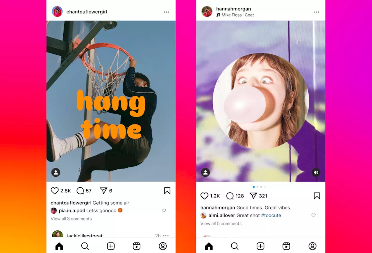 Instagram lets you add texts on photos and layer images for grid posts