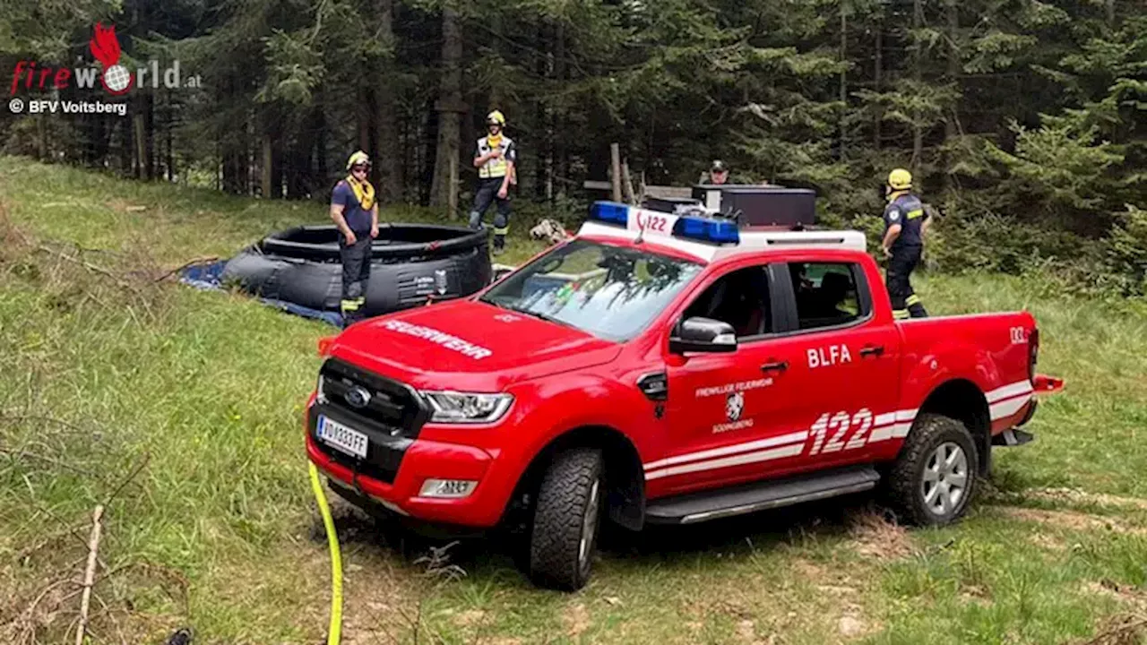 Stmk: KHD-Waldbrandübung im Bereich Voitsberg