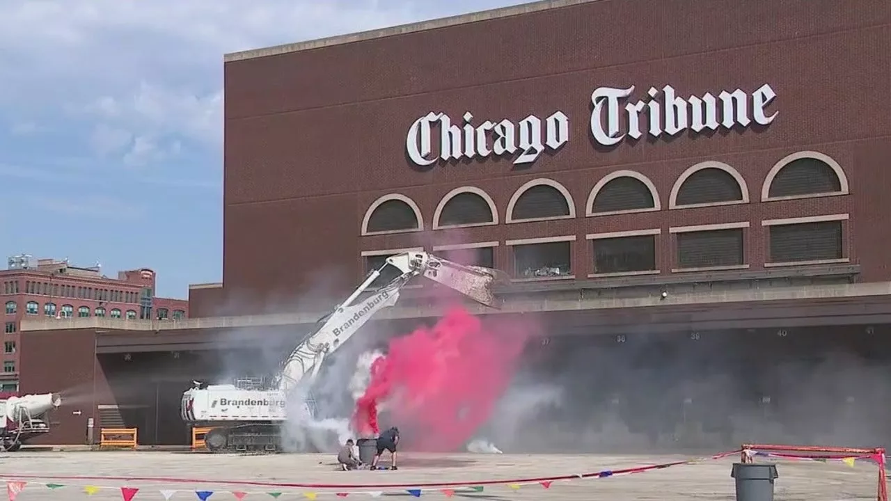 Chicago Tribune publishing building demolished to make way for Bally’s Casino