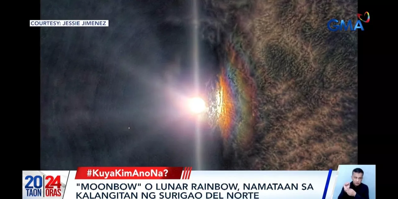 Lunar rainbow spotted in Malimono, Surigao del Norte