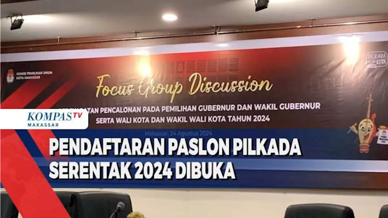 Pendaftaran Paslon Pilkada Serentak 2024 Dibuka