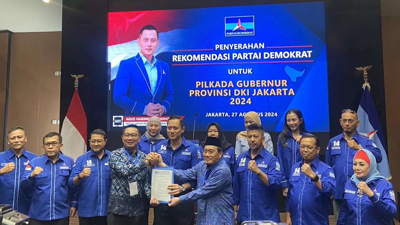 Demokrat Berikan Dukungan Cagub-Cawagub di Pilkada Jabar, Jateng, dan Jakarta