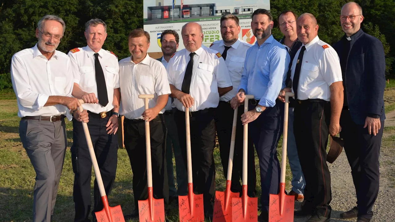 Spatenstich für das neue Feuerwehrhaus in Kapelln