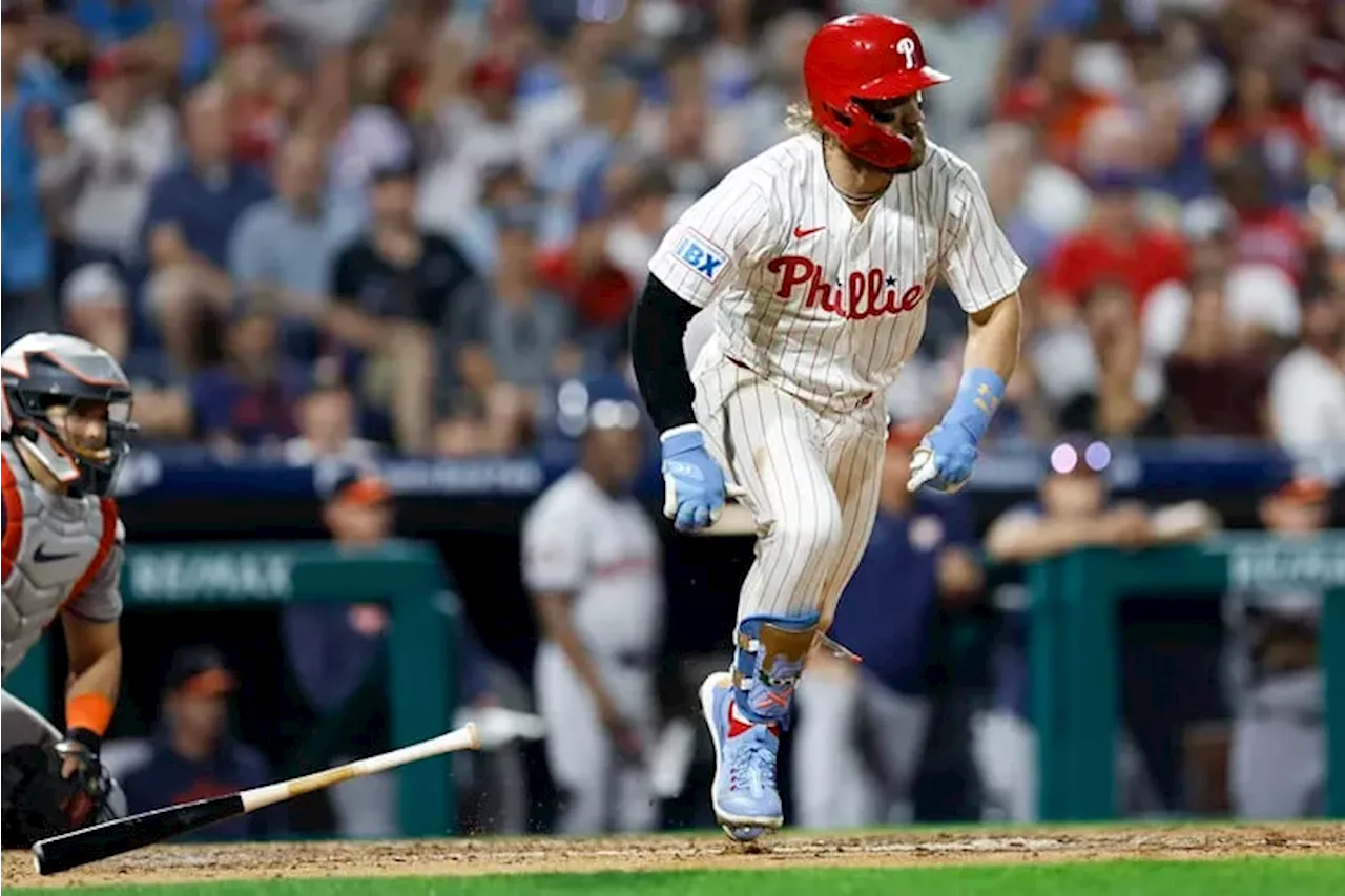 Bryce Harper delivers walk-off single in extras to lift the Phillies over the Astros