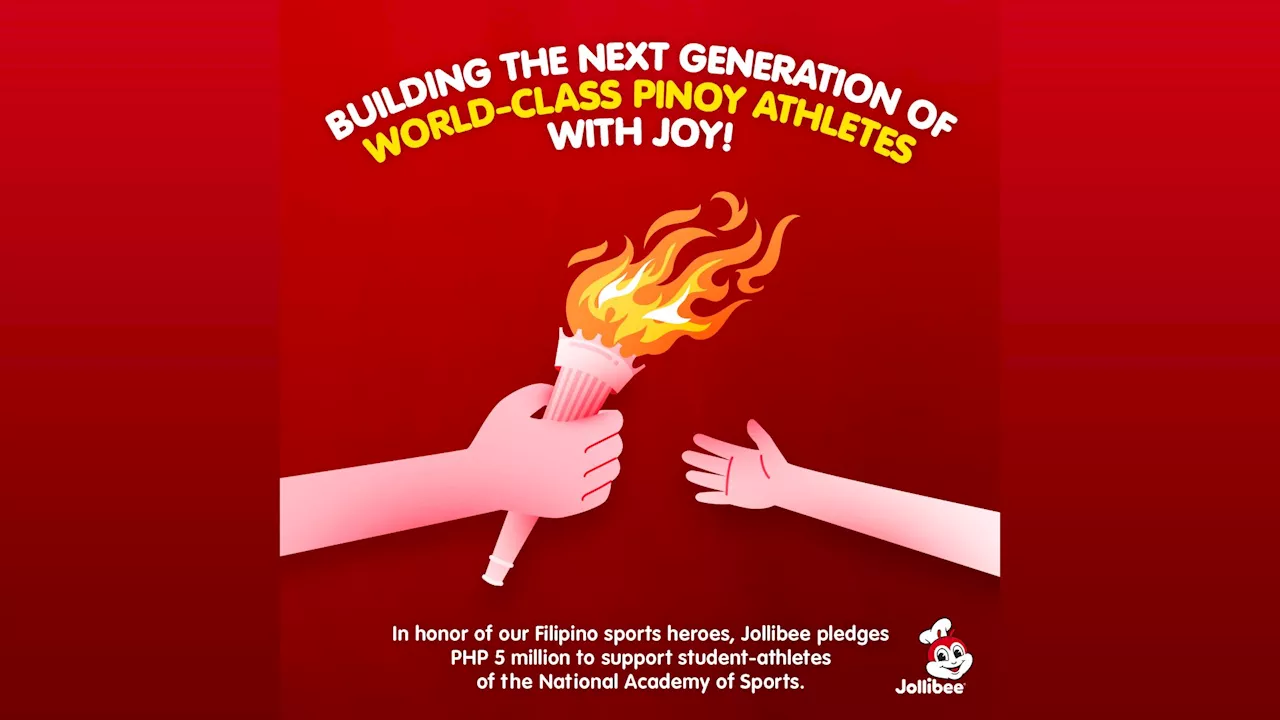 Jollibee pledges P5 million to National Academy of Sports in honor of PH Olympians