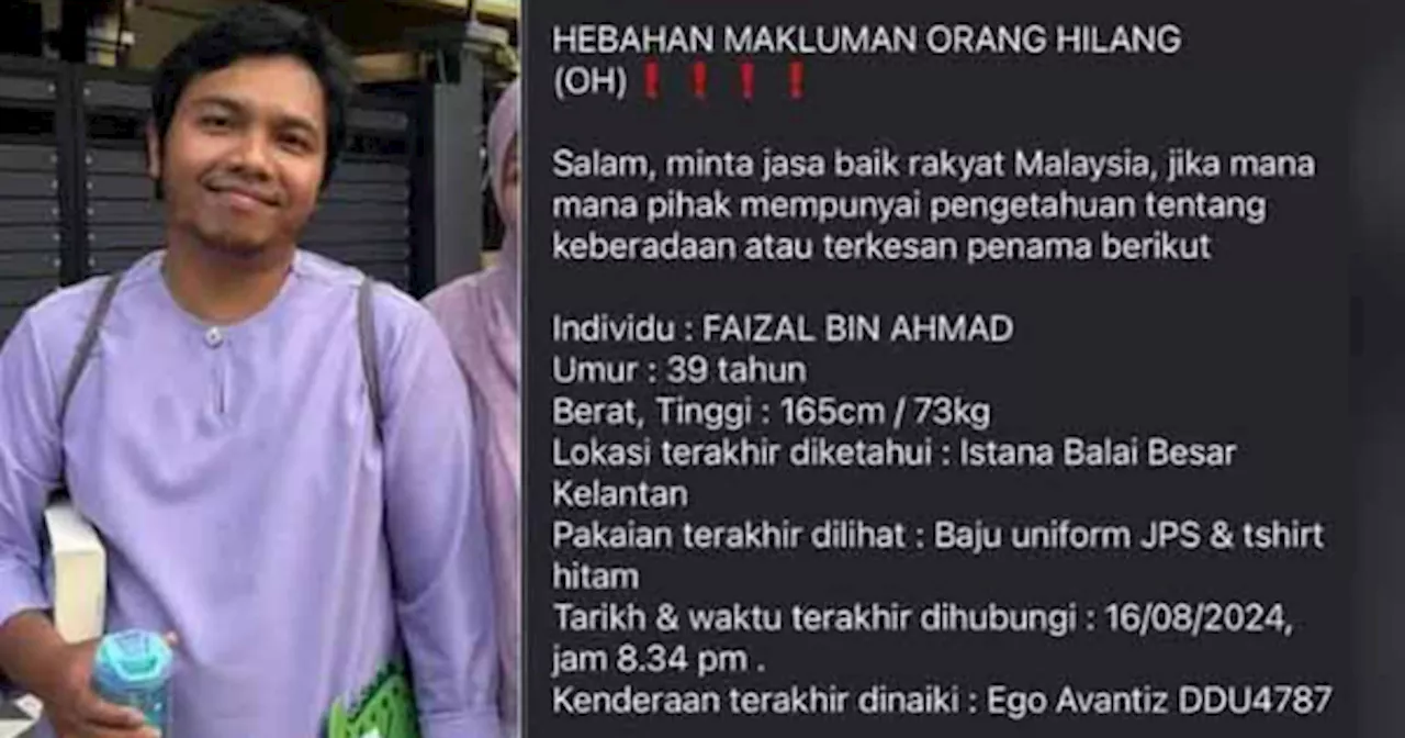 Isteri Mohon Balik Sebab Anak Rindu, Jurutera Hilang 10 Hari Dilaporkan Dah Selamat Pulang