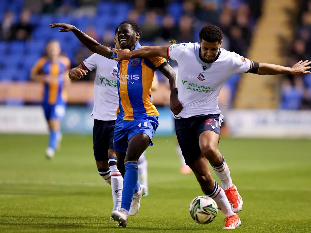 EFL Cup: Shrewsbury 0 Bolton 2 - Salop remain winless and bow out of cup