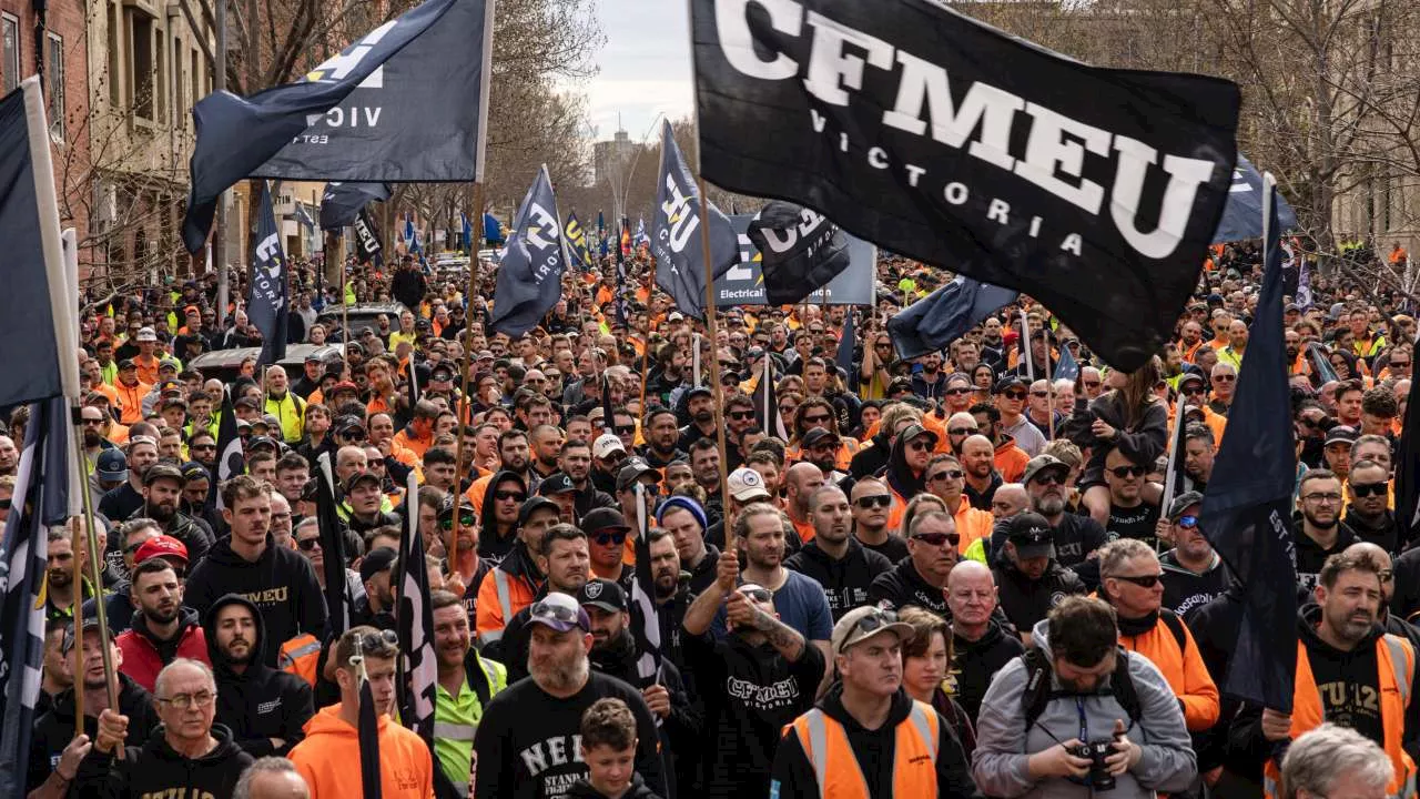 Thousands protest across the country after CFMEU forced into administration