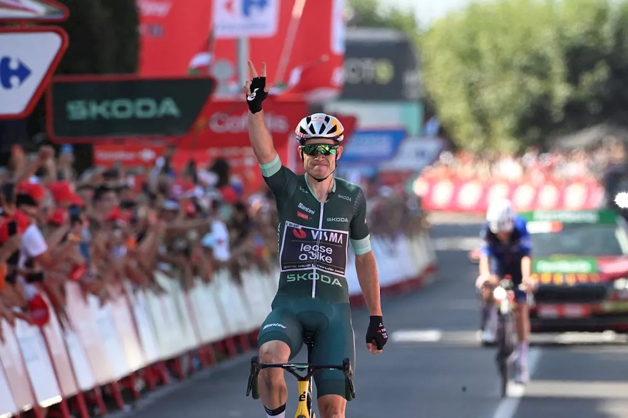 Cyclisme : Wout van Aert, trop fort pour Quentin Pacher, remporte la 10e étape du Tour d'Espagne