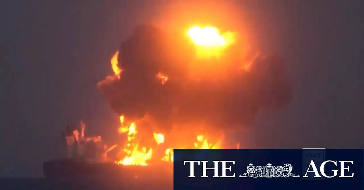 Oil tanker hit by Houthis now appears to be leaking oil, Pentagon says