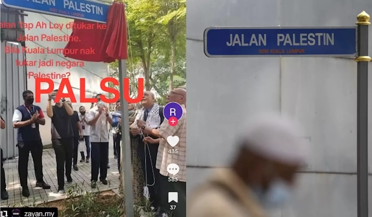 Debunked: Jalan Yap Ah Loy Name Change To Jalan Palestin Is A Hoax