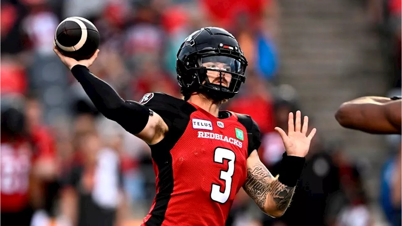 Redblacks QB Brown, Lions DL Covington net CFL weekly honours