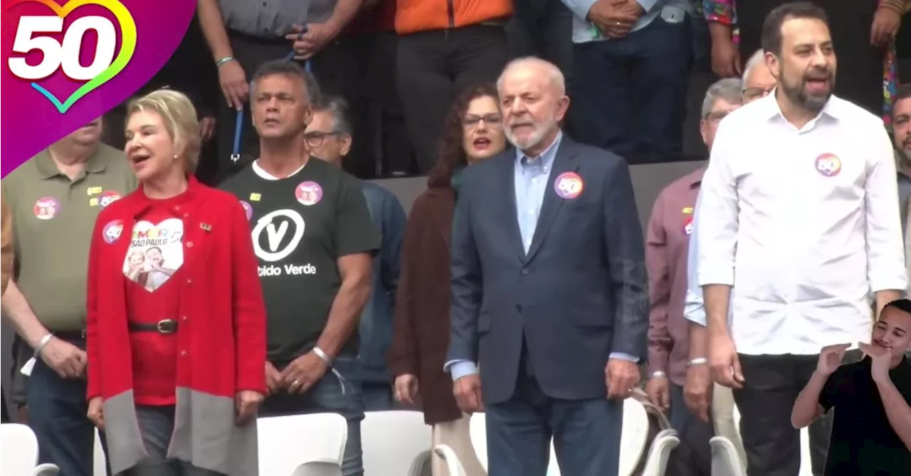 O polêmico Hino Nacional com ‘gênero neutro’ em ato com Lula e Boulos