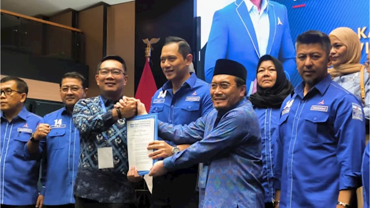 Demokrat Resmi Usung Ridwan Kamil-Suswono Maju Pilgub Jakarta 2024