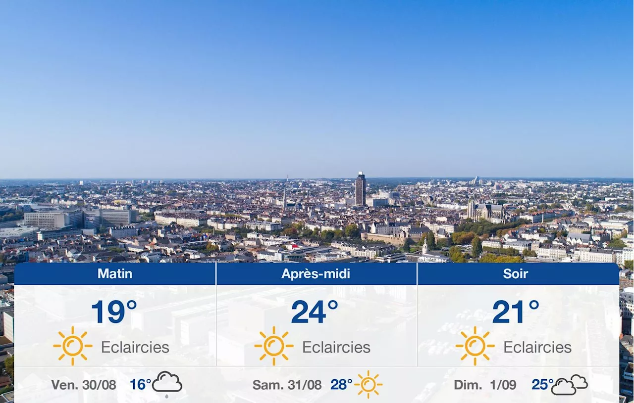 Météo Nantes: prévisions du jeudi 29 août 2024