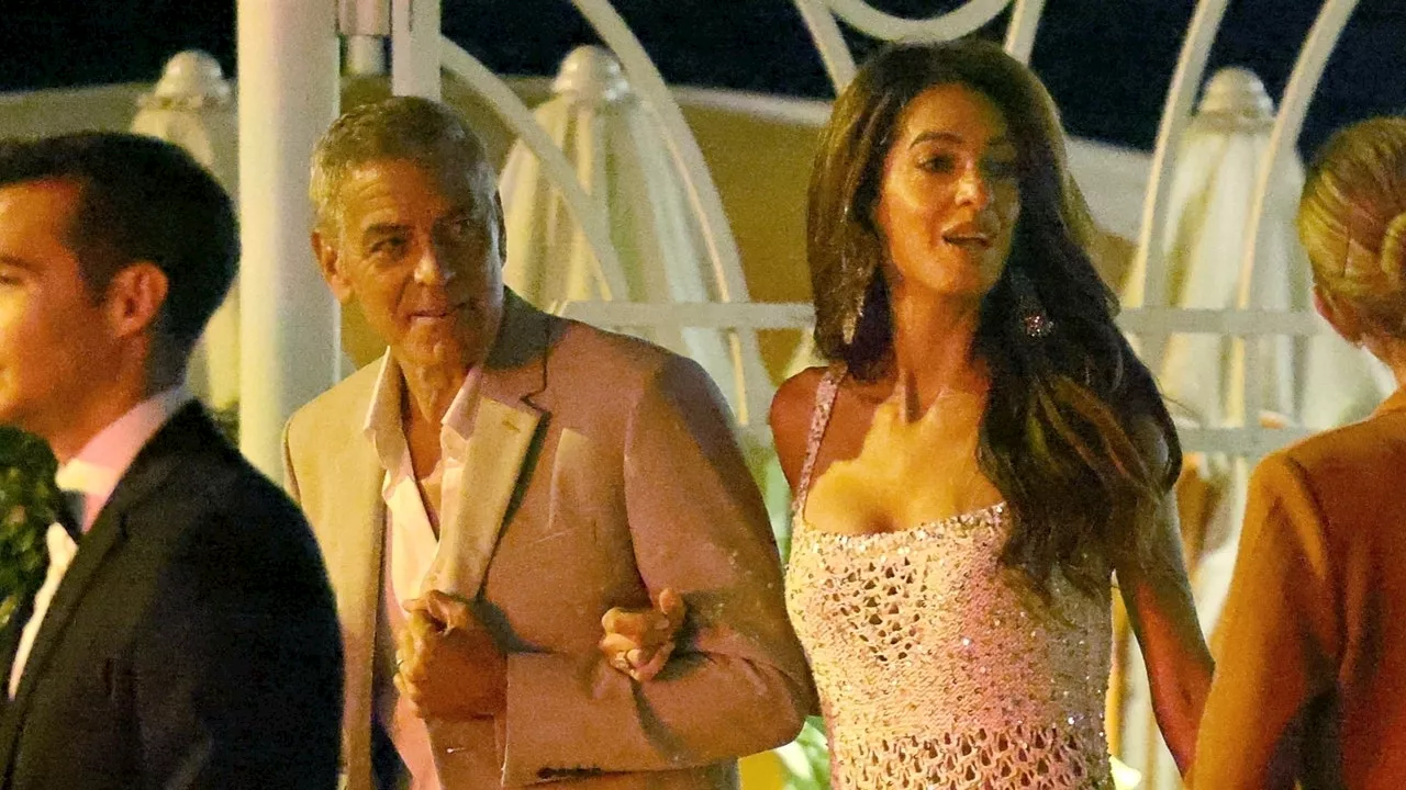 10 Years In, Amal Clooney Still Channels Bridal Fashion for Date Night