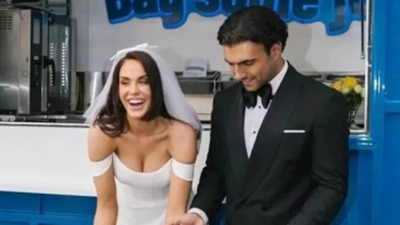 Vicky Pattison and new husband Ercan Ramadan pose for loved-up snaps at Greggs-inspired wedding...