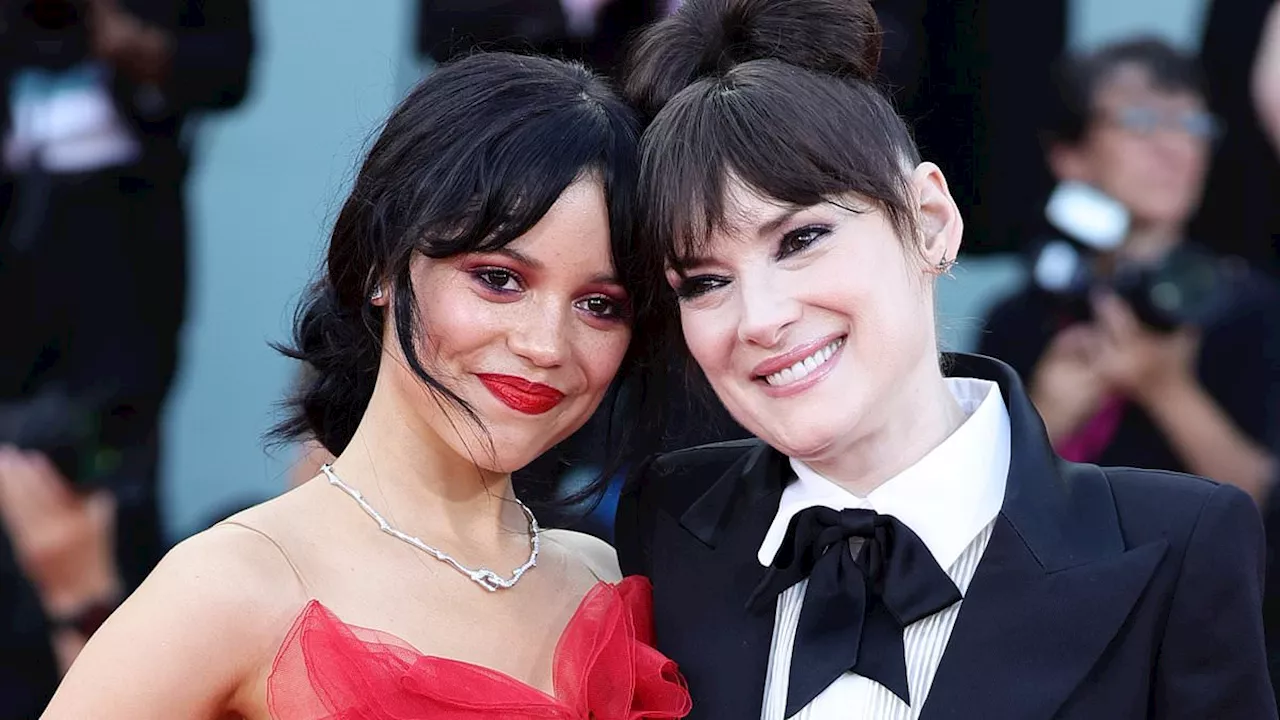 Winona Ryder, 52, joins Jenna Ortega, 21, on the red carpet as screen veteran passes the Beetlejuice...