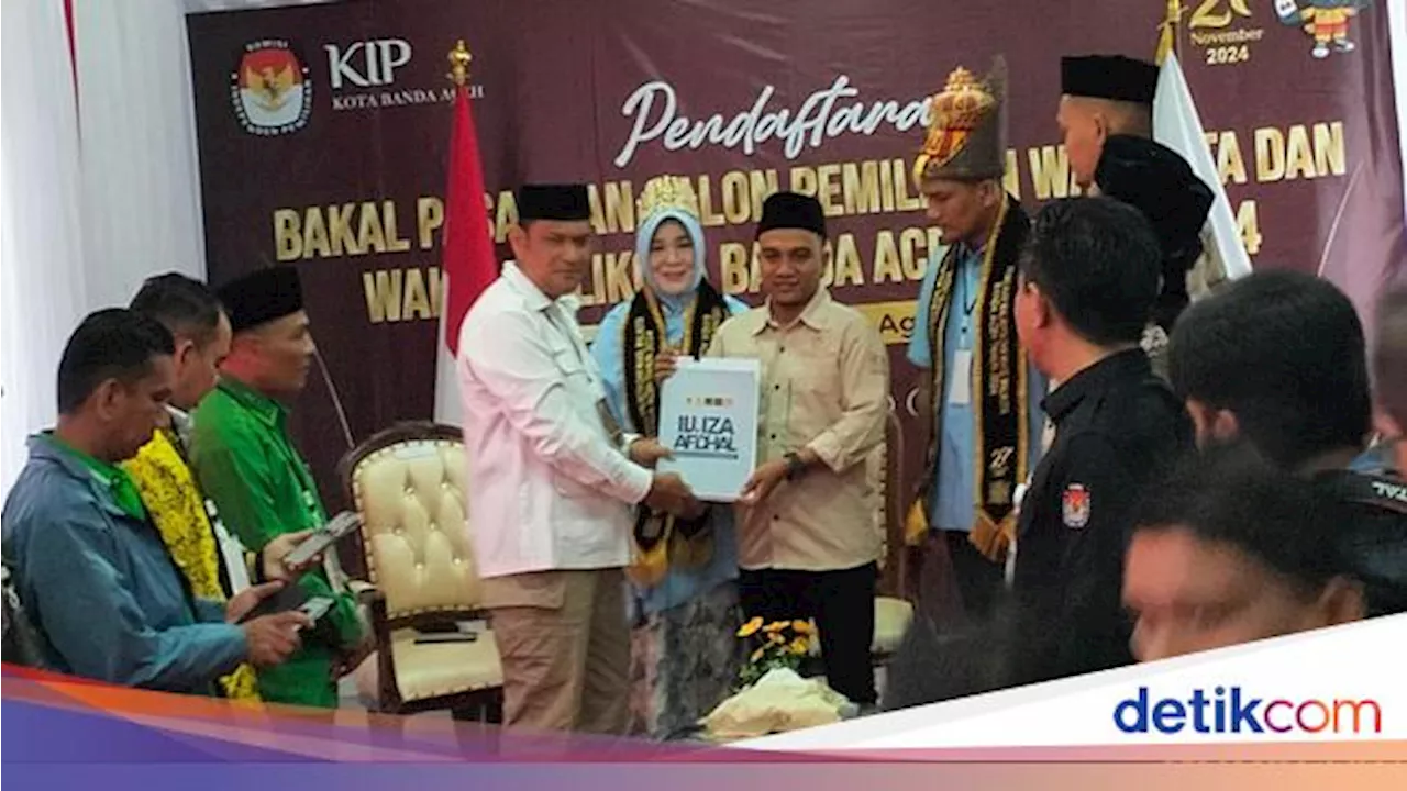 Illiza-Afdhal Pasangan Ketiga Daftar ke KIP Kota Banda Aceh